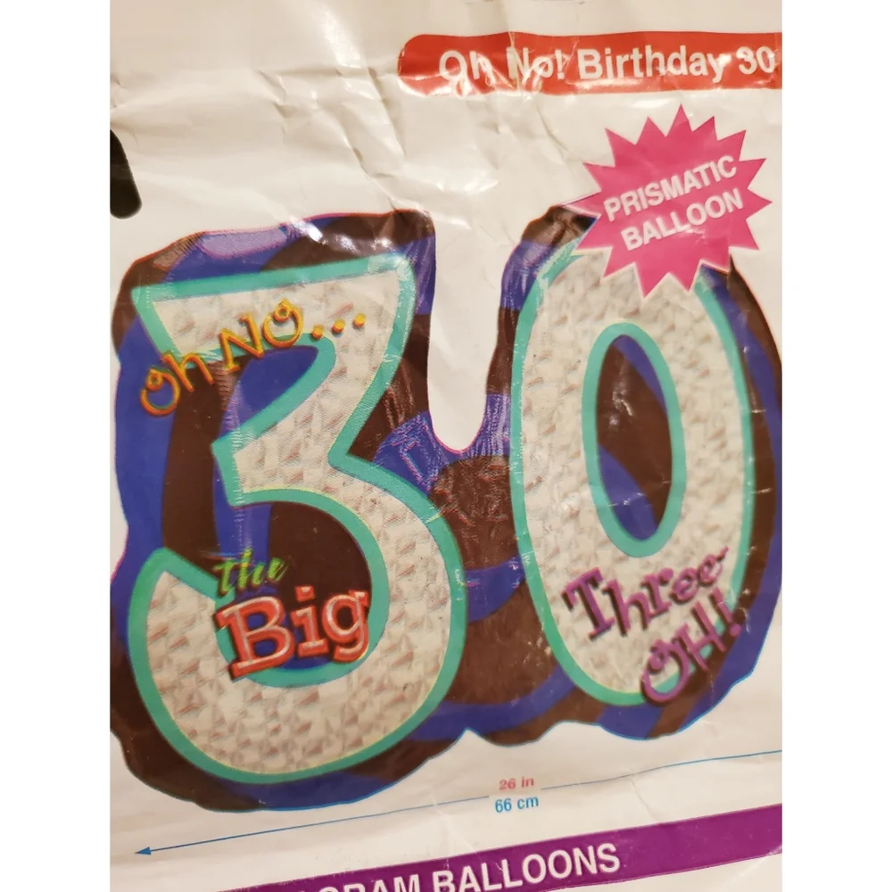 2 Anagram - Oh No 30Th Birthday Shaped Balloons